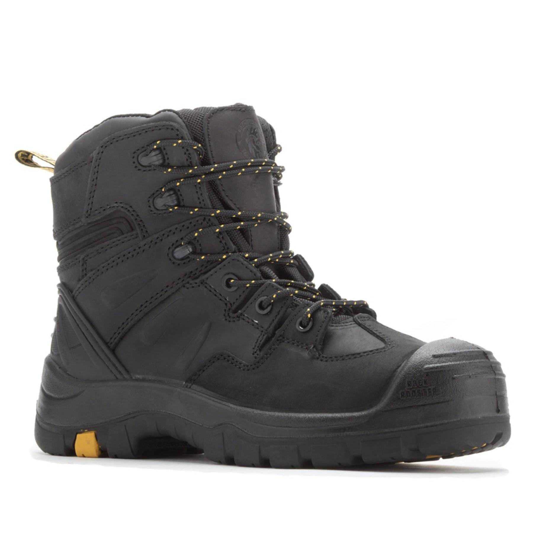ROCKROOSTER Woodland Schwarz: Dein unzerstörbarer, 6 Zoll Leder-Stiefel mit Composite-Zehenschutz für härteste Jobs!